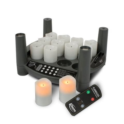 Rechargeable Candles 2.0T Amber Votive Set_0