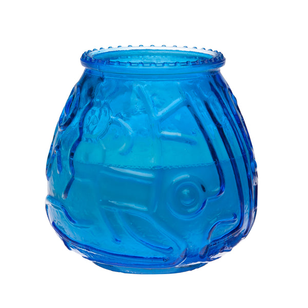 Euro Venetian Glass Filled Wax Candles Blue 2/6 pack_0