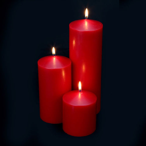 9.5" PILLAR CANDLES RED_1